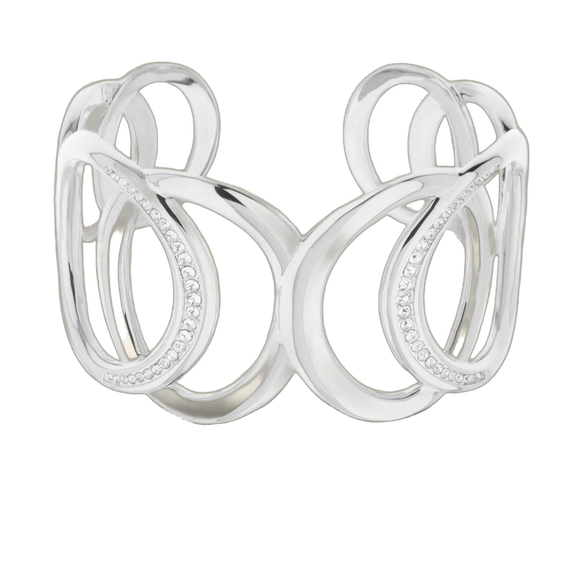 Vogue Fire Rhodium Bangle pair, silver-tone crystal bangles Lauren G Adams on Tampa Home & Garden Store