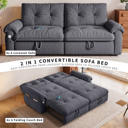 77 Inch Modern and Cozy Convertible Sofa Bed