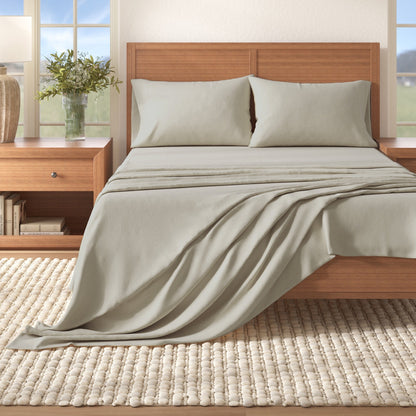 Soft and Natural Cotton Flannel Sheet Set