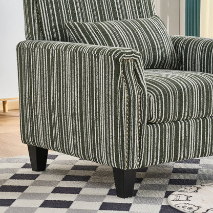 Comfy Upholstered Armchair And Wooden Frame