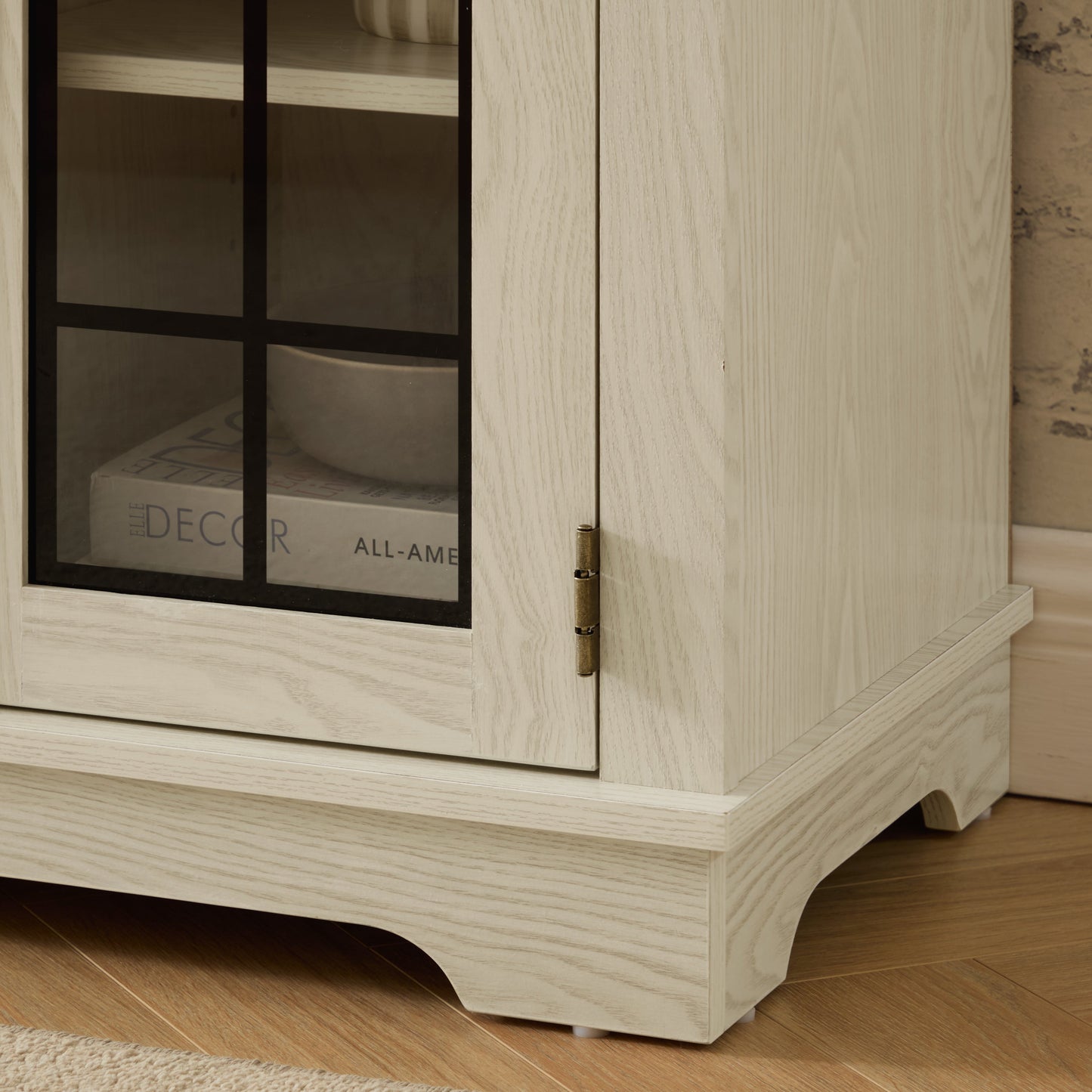 58in modern TV stand electric fireplace and storage in light wood finish by HouseOfZazla on Tampa Home & Garden Store