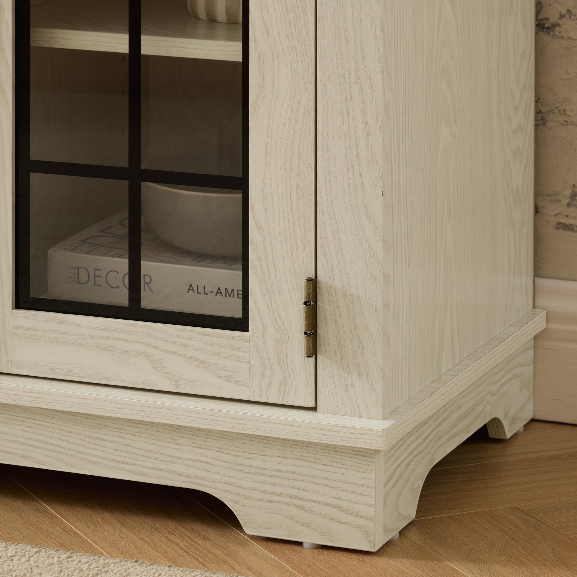 58in modern TV stand electric fireplace and storage in light wood finish by HouseOfZazla on Tampa Home & Garden Store