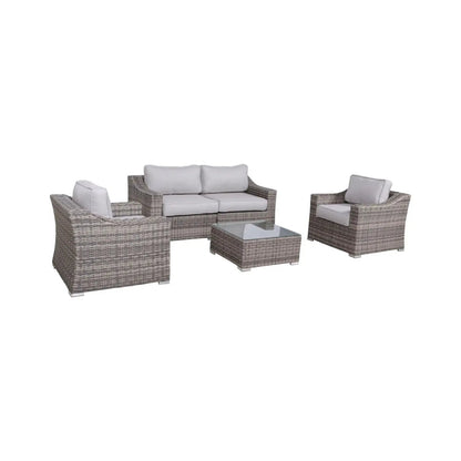 Outdoor Wicker Conversation Set With Cushions