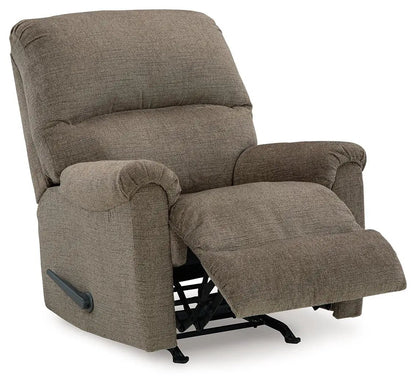 Stonemeade rocker recliner brown upholstered fabric with padded arms by Unique Piece Furniture on Tampa Home & Garden Store