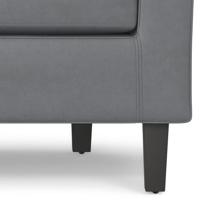 Transitional tub chair with grey upholstery and solid dark legs HouseOfZazla on Tampa Home & Garden Store