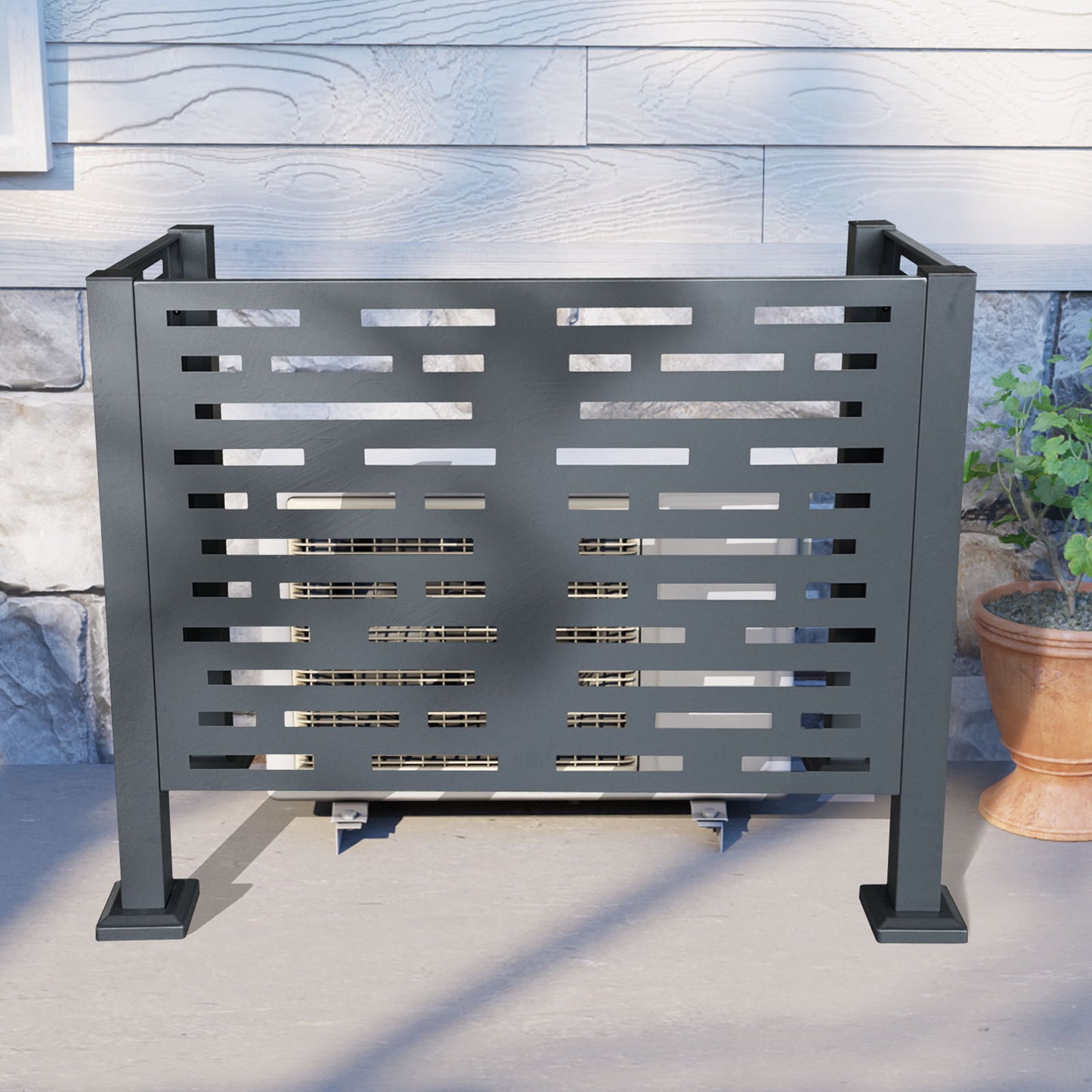 Air Conditioner Privacy Fence Cover and 3 Panels