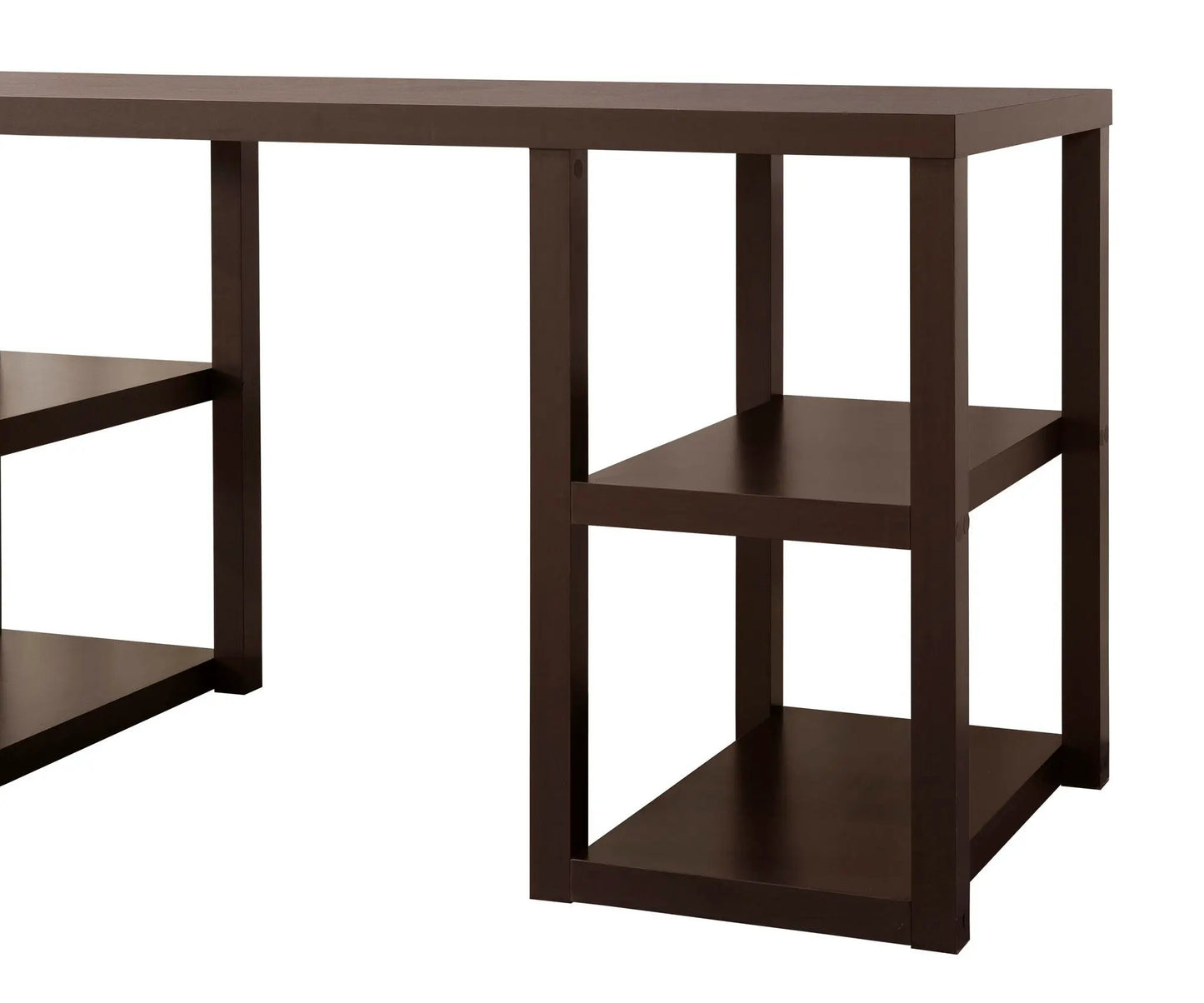 Mahogany Desk with Four Storage Shelves System