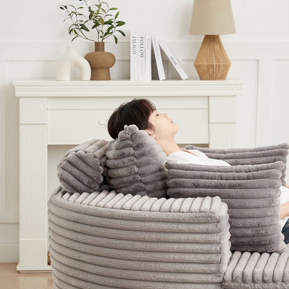 Modern Single Sofa and Swivel Sleeper Chair