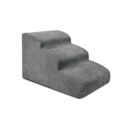 Pet steps ladder 3 grey non-slip fabric steps with solid side panels Sell My Stuff on Tampa Home & Garden Store