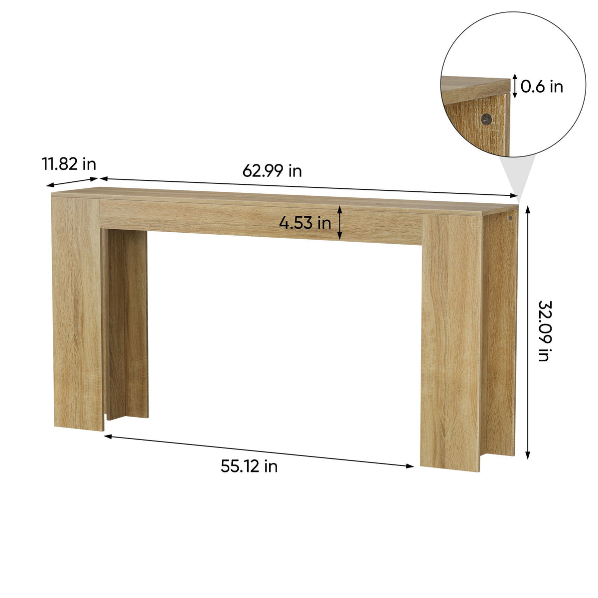 Farmhouse extra long walnut console table with slim profile dark or light brown by HouseOfZazla on Tampa Home & Garden Store