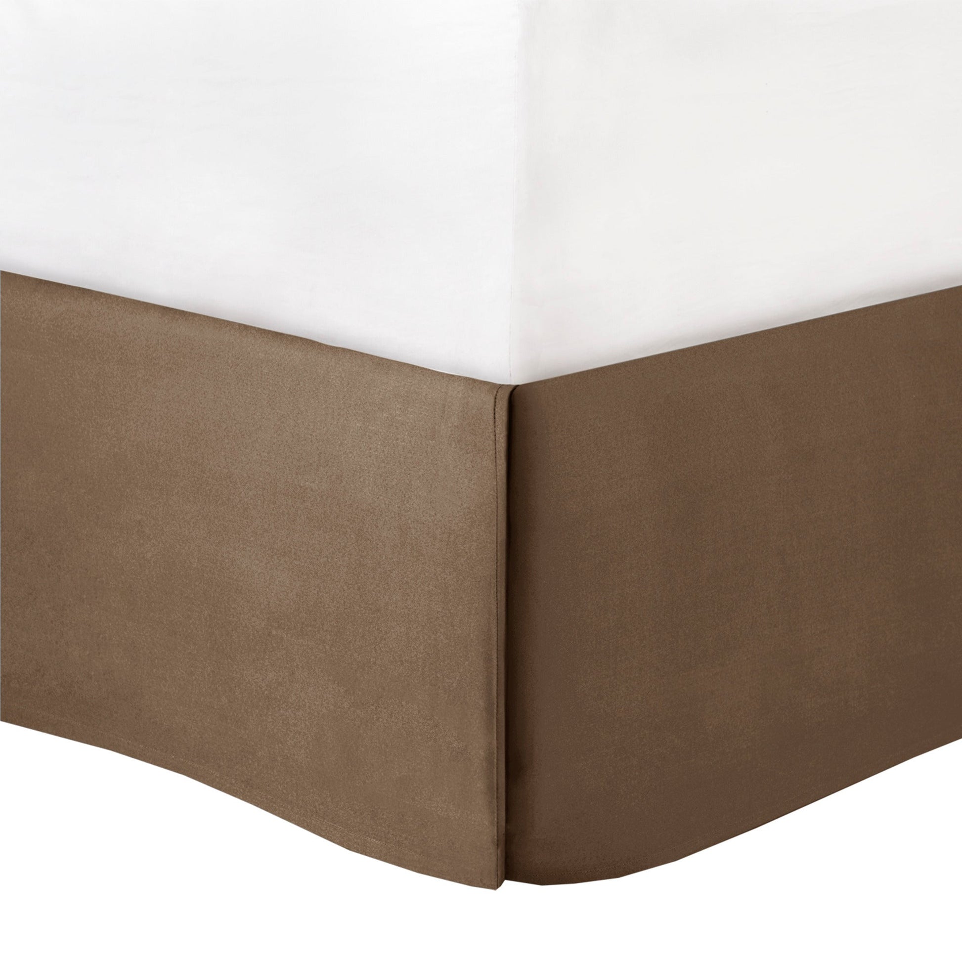 7 Piece Comforter Set Taupe/Brown King white top panel over brown bed edge on Tampa Home & Garden Store