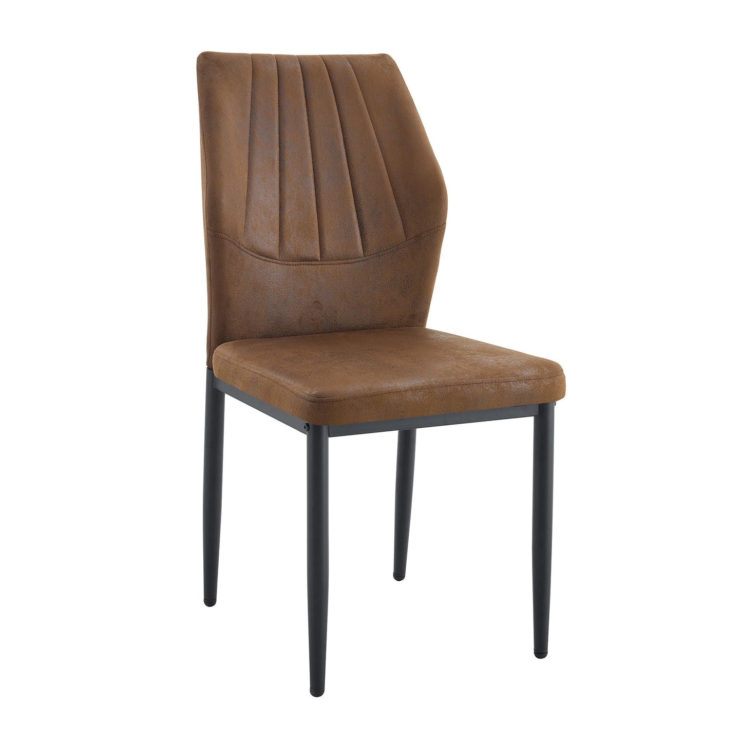 Dining Chairs With Shell Pattern brown faux leather, cushioned seat, HouseOfZazla on Tampa Home & Garden Store
