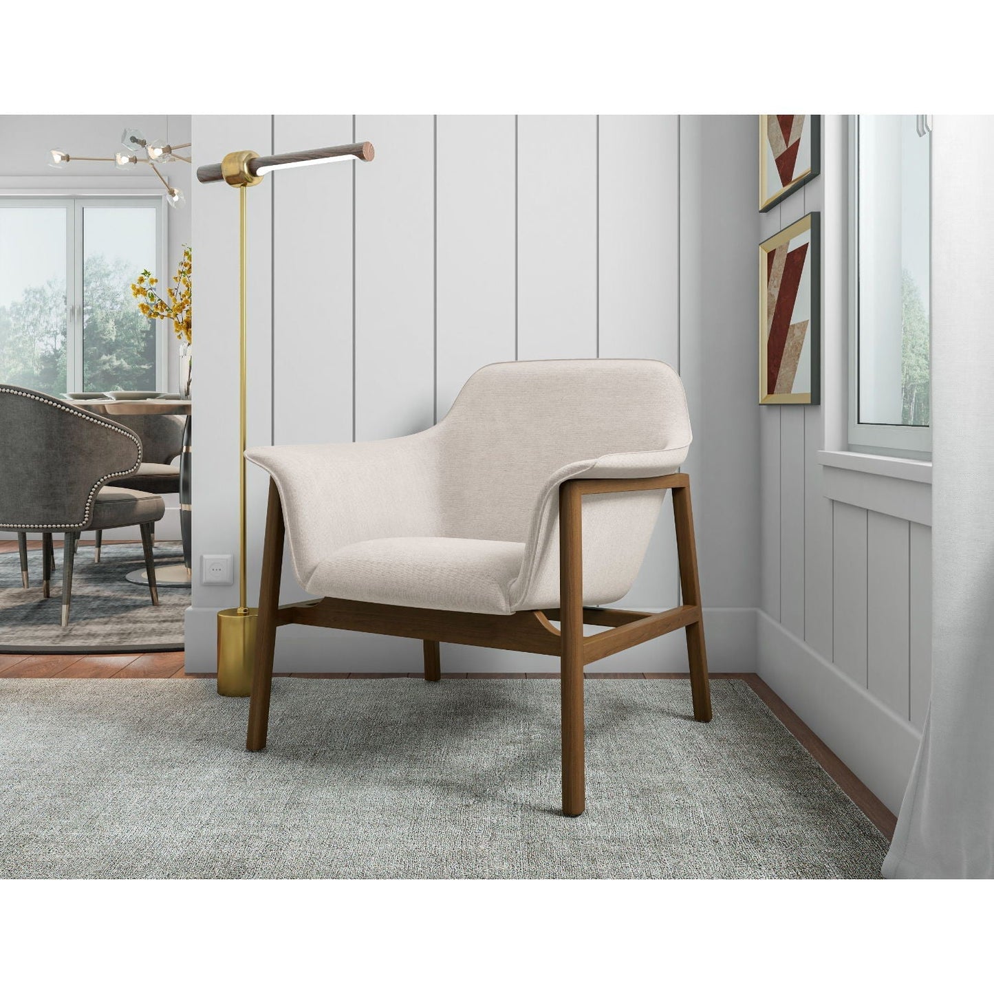 Miller Weave Chair With Wood Frame and Soft Seat