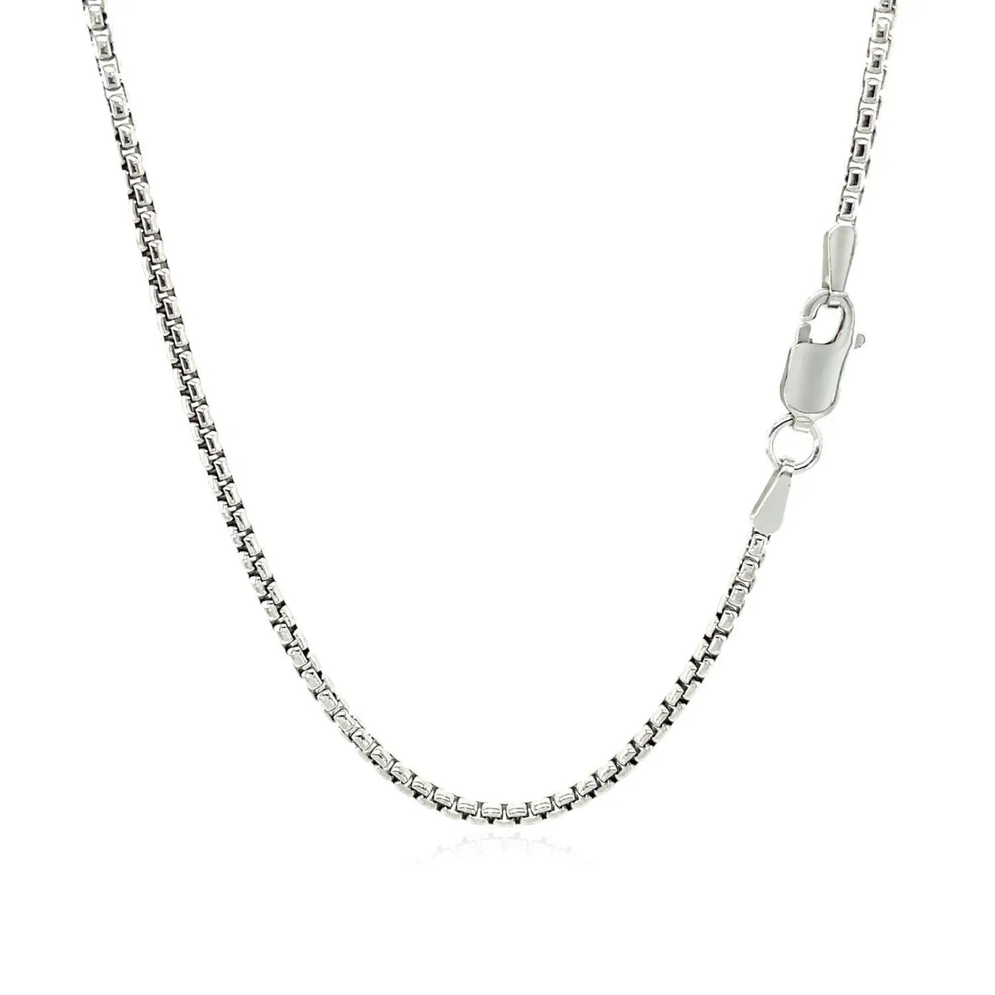 14k white gold round box chain necklace 1.7mm by Bids.com with lobster clasp on Tampa Home & Garden Store