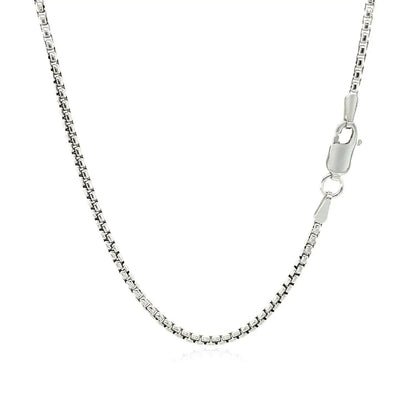 14k white gold round box chain necklace 1.7mm by Bids.com with lobster clasp on Tampa Home & Garden Store