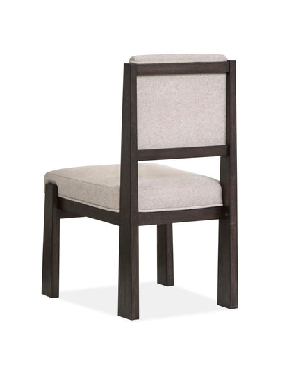 Tauren upholstered side chair set of 2 in coffee bean fabric with dark wood frame on Tampa Home & Garden Store