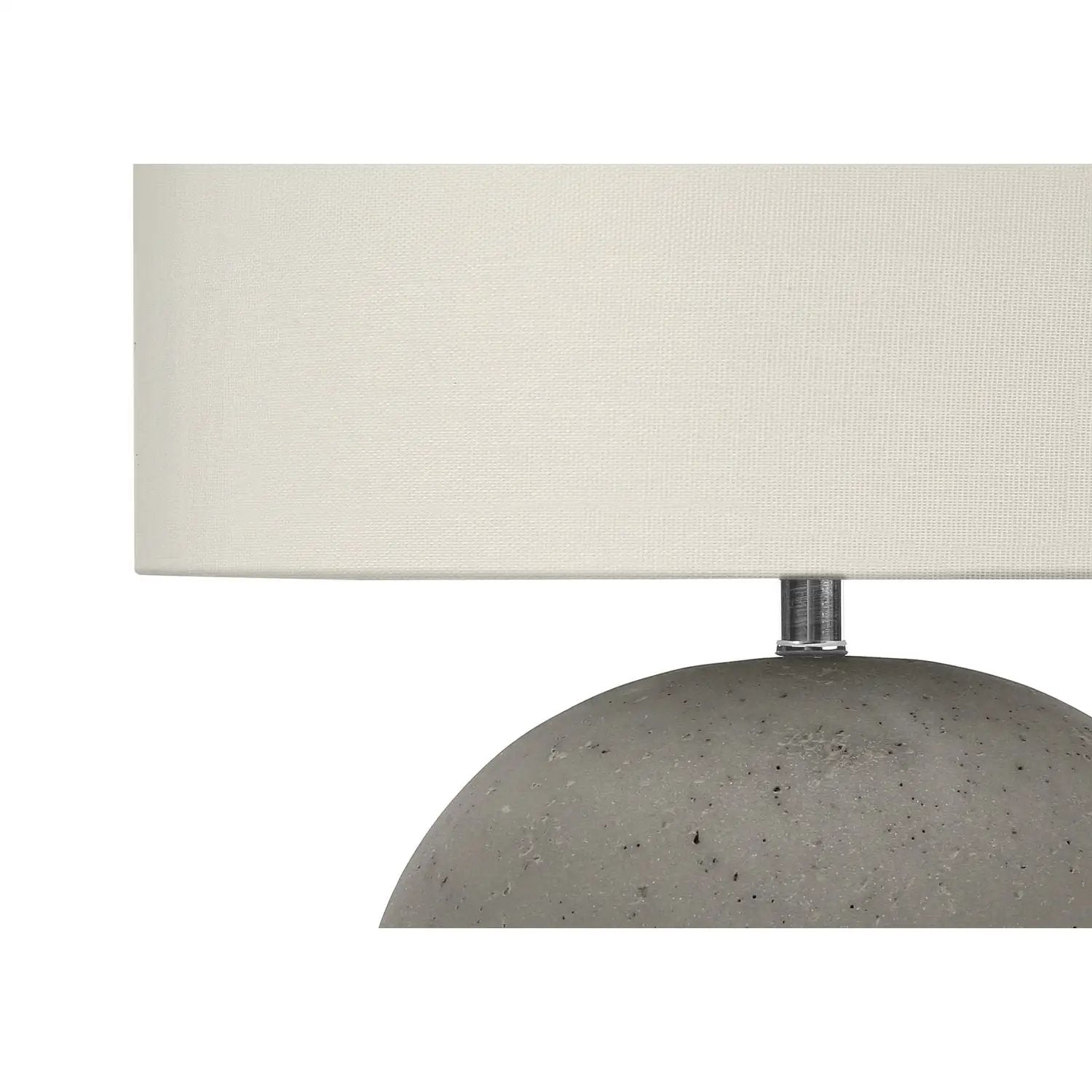 Table lamp by Unique Piece Furniture with gray concrete base and cream fabric shade on Tampa Home & Garden Store