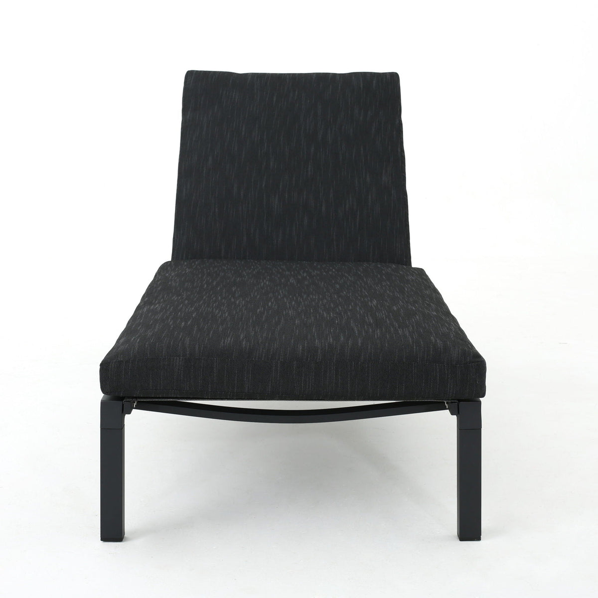 Modern Chaise Lounge dark gray fabric with water-resistant cushions by HouseOfZazla on Tampa Home & Garden Store