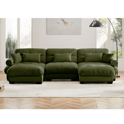 Oversized Modular Sofa with Movable Ottoman