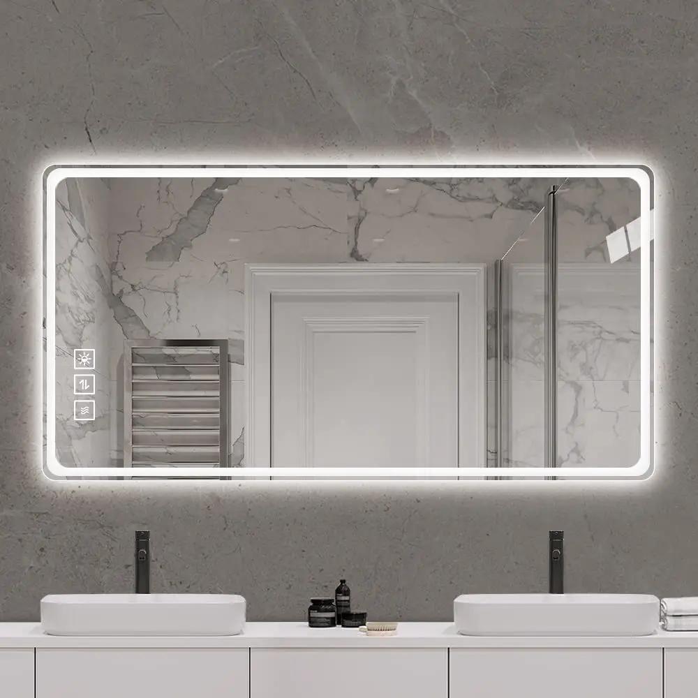 Bathroom Mirror with Front Lights and Anti Fog