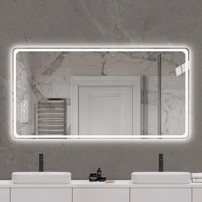 Bathroom Mirror with Front Lights and Anti Fog