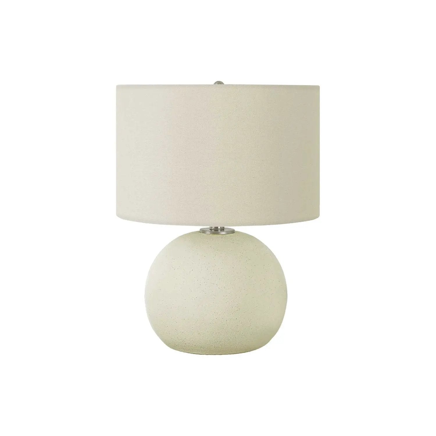 Lighting, Contemporary Table Lamp, Ceramic - Cream with speckled globe base on Tampa Home & Garden Store