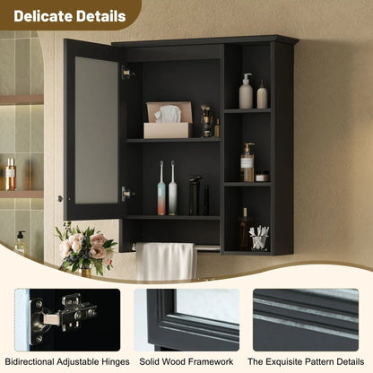 Modern 3 in 1 Mirror Cabinet and Towel Bar