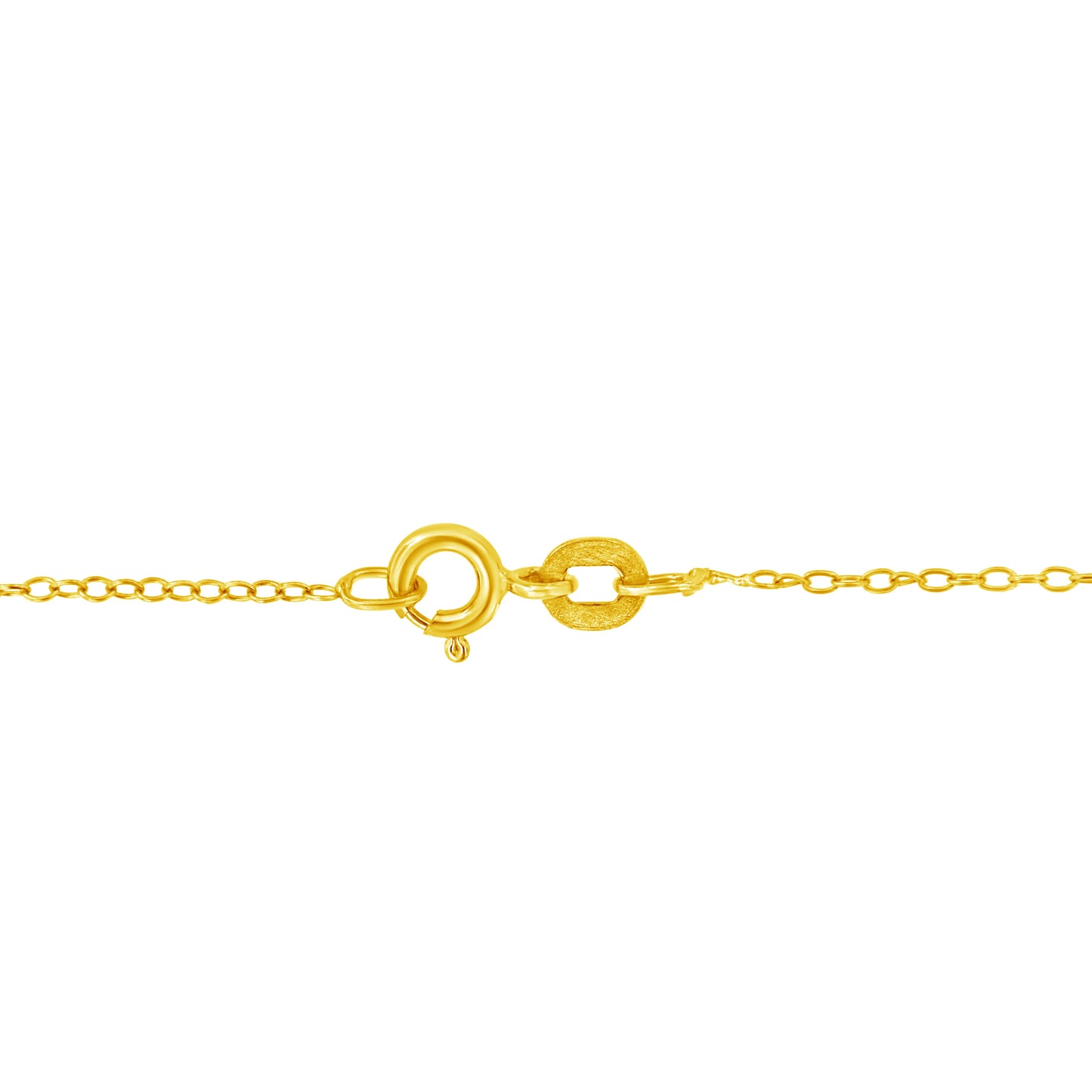 Gold plated 18in chain necklace with round-link design and circular connectors on Tampa Home & Garden Store