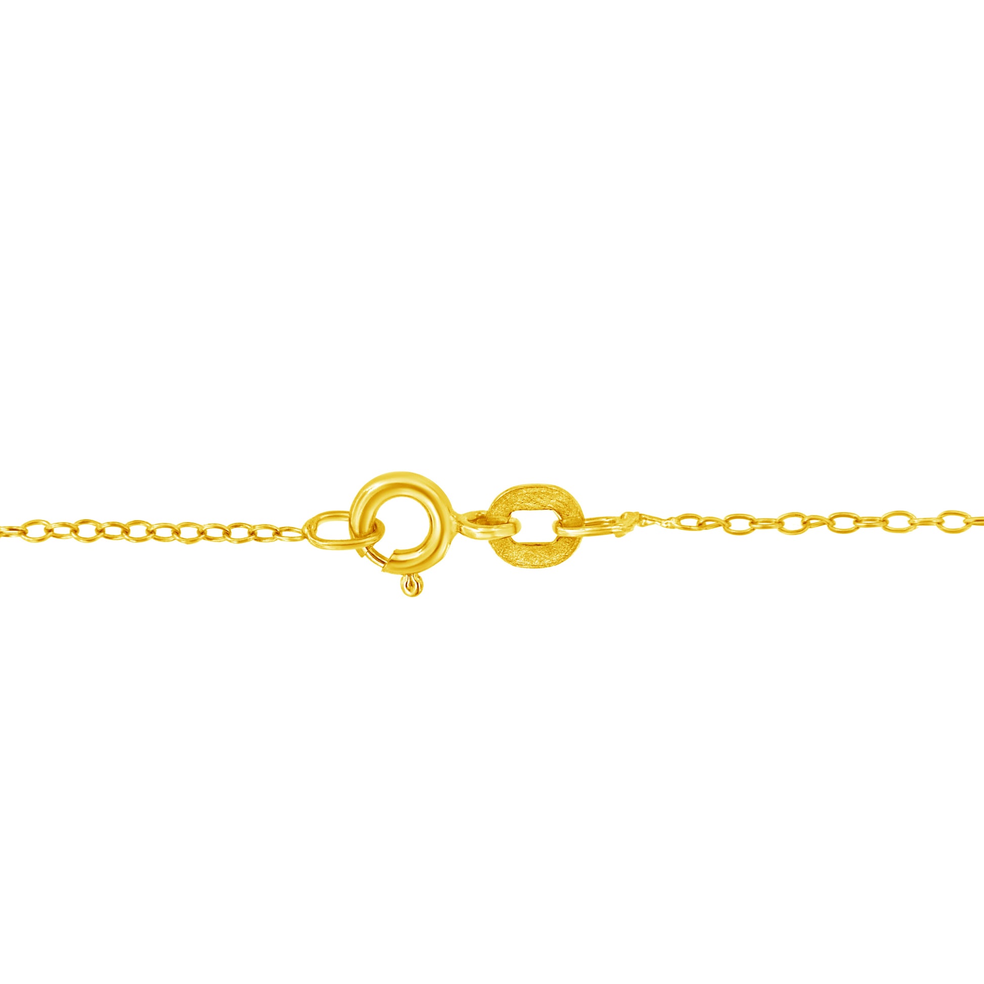 Gold plated 18in chain necklace with round-link design and circular connectors on Tampa Home & Garden Store