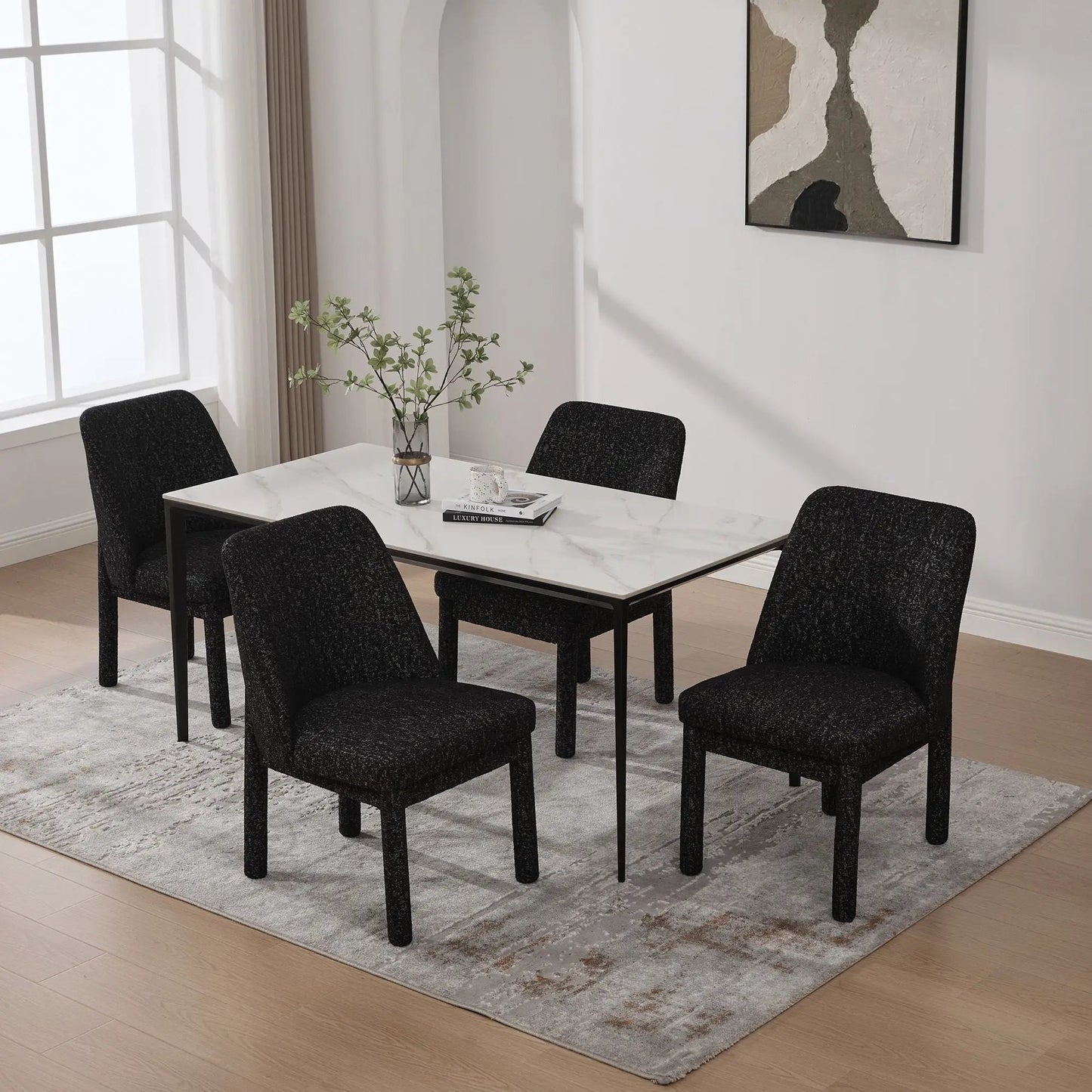 Wide Minimalist Dining Chair for Modern Homes