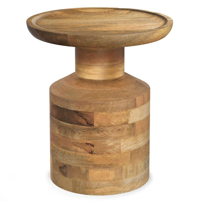 Haynes Handcrafted Wooden Accent Side Table