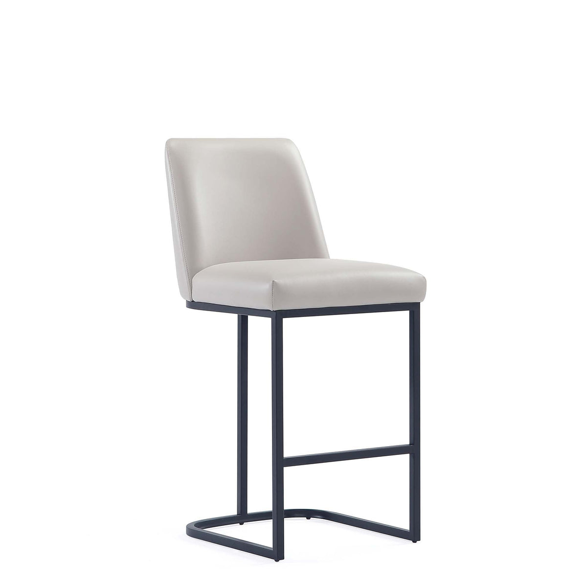 Serena Counter Stool beige upholstered seat and back, 24–27in counter height, HouseOfZazla on Tampa Home & Garden Store