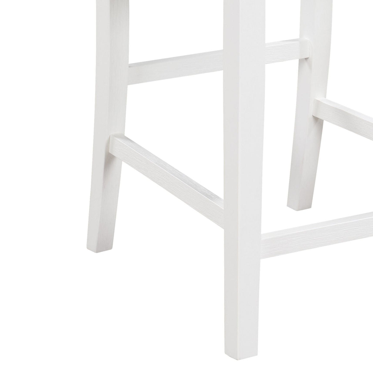 20in upholstered counter-height chair set white wood with crossbar supports HouseOfZazla on Tampa Home & Garden Store
