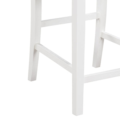 20in upholstered counter-height chair set white wood with crossbar supports HouseOfZazla on Tampa Home & Garden Store