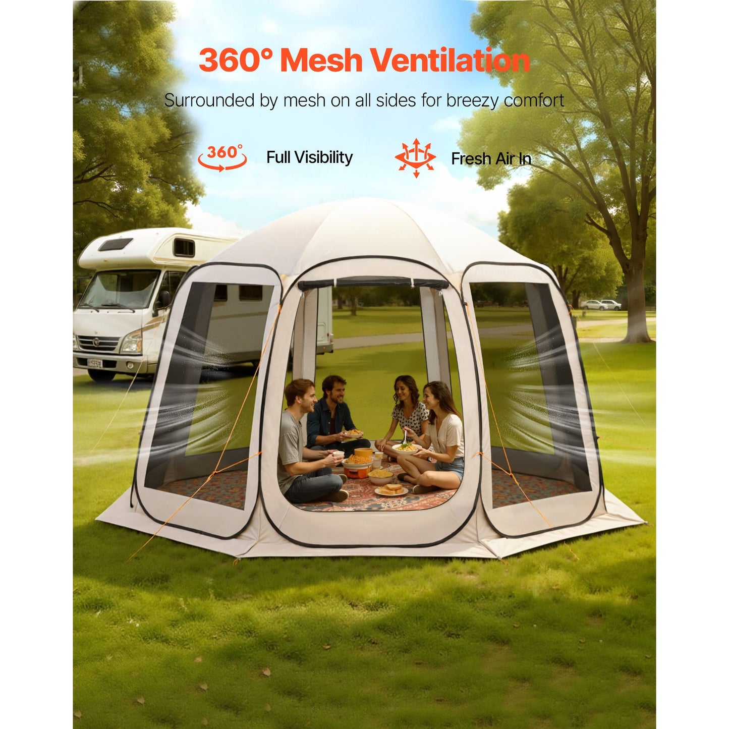 Vevor 12 X 11 Ft Mesh Screen House Tent for Patio