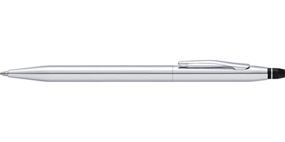 Click Chrome Ballpoint Pen by A.T. Cross, silver metal body with clip on Tampa Home & Garden Store