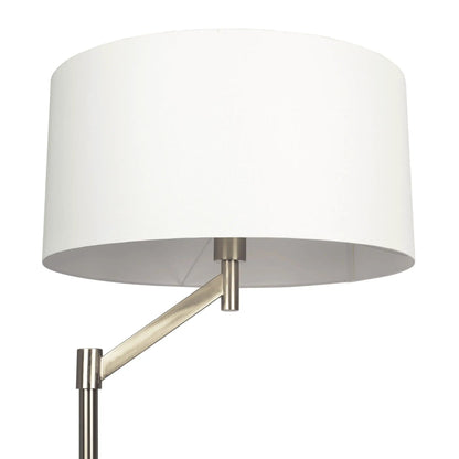 Serene Floor Lamp With Rotary Switch Linen Shade