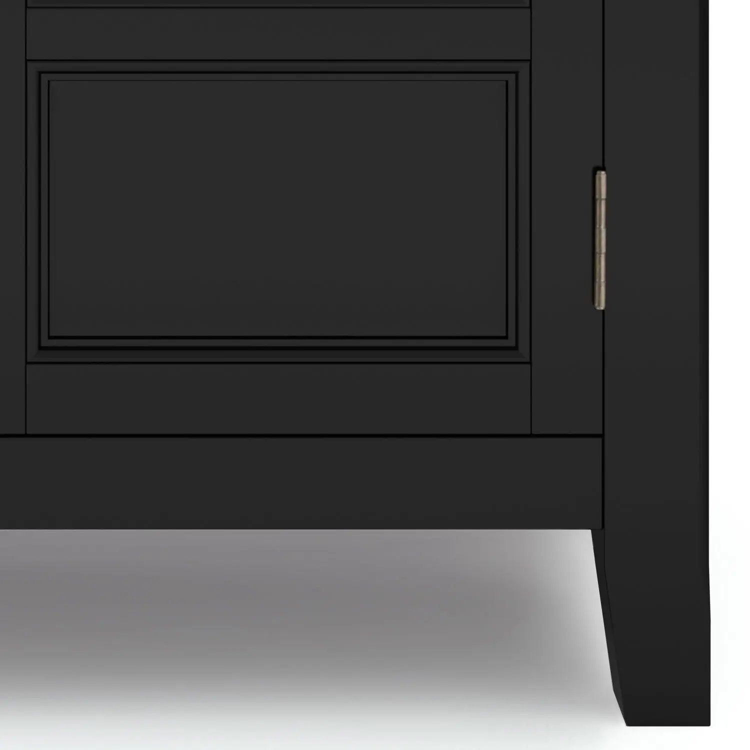 Burlington Handcrafted Low Storage Cabinet black finish accent cabinet with framed panel door on Tampa Home & Garden Store
