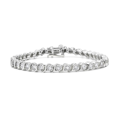 Rose gold plated sterling silver diamond tennis bracelet, 7in, 1/4 cttw, Bids.com on Tampa Home & Garden Store