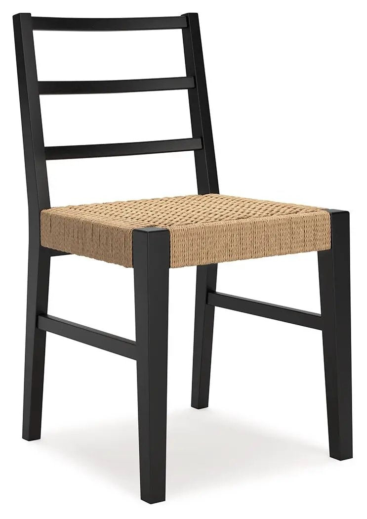 Isanti Dining Chair Set of 2 Light Brown Black