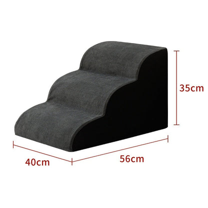 Pet Removable And Washable Stairs Bed Steps grey 3-step pet stairs on Tampa Home & Garden Store