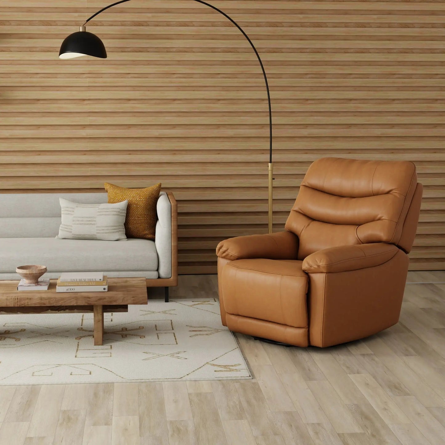Oslo Antelope Swivel Glider Recliner Footrest