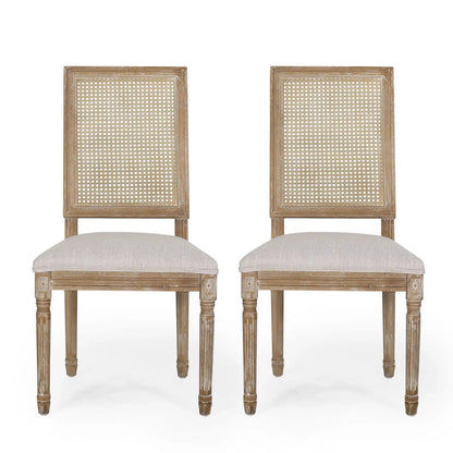 French Country dining chair cane back and upholstered seat by HouseOfZazla, kids' side chairs on Tampa Home & Garden Store