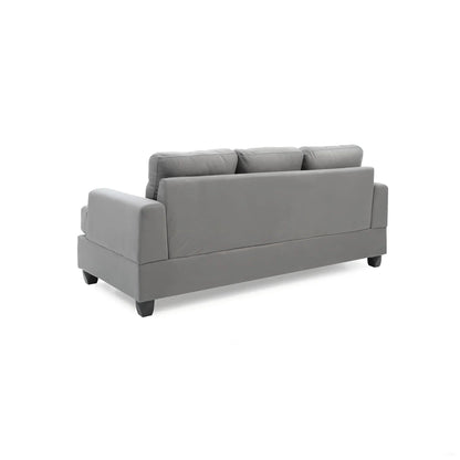 Sandridge sofa by Unique Piece Furniture in light gray fabric, stationary couch on Tampa Home & Garden Store