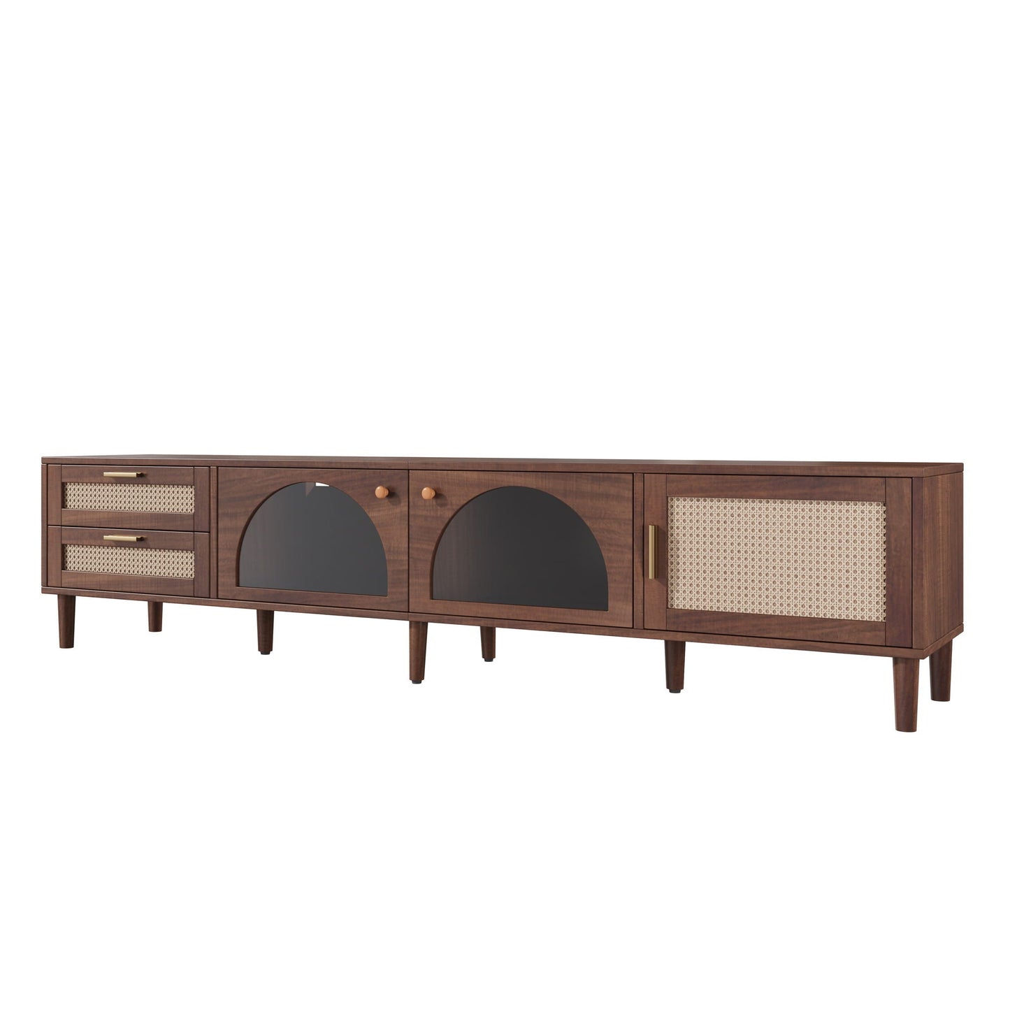 TV Stand With App LED Lights and Door Storage