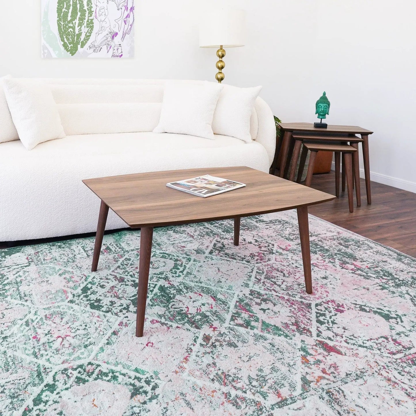 Denis - Contemporary Table coffee tables set of 3 in warm wood by Unique Piece Furniture on Tampa Home & Garden Store