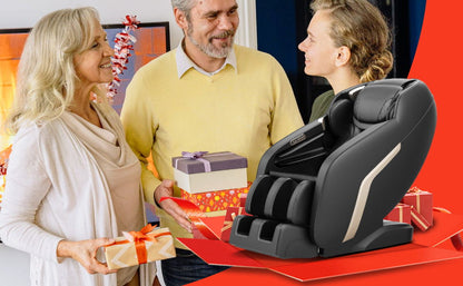 HouseOfZazla black zero-gravity massage chair with SL-track shiatsu; Bluetooth speaker on Tampa Home & Garden Store