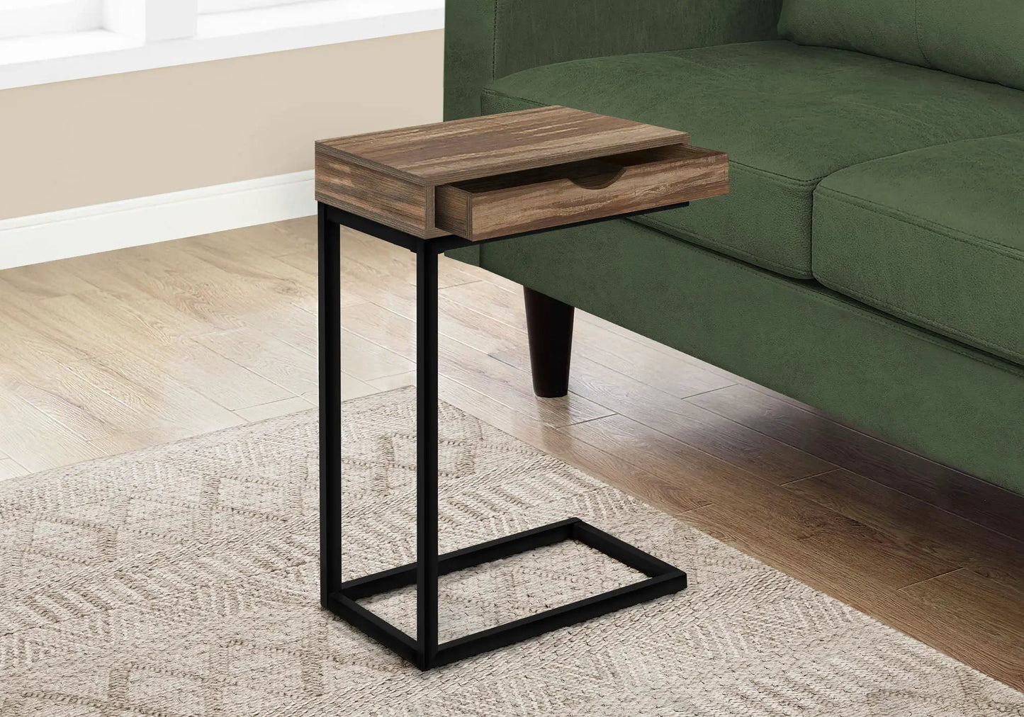 Accent Table C Shaped Contemporary Elegant Design