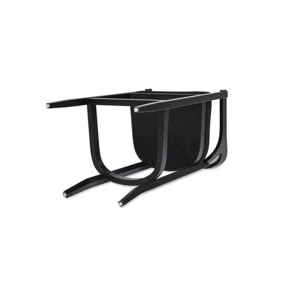 Counter height bench frame in black metal with curved cantilever legs and sling insert on Tampa Home & Garden Store