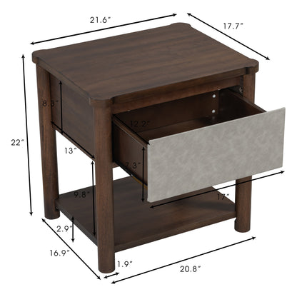 Modern Queen Bed Frame and Two Nightstands